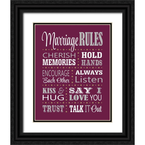 Marriage Rules Black Ornate Wood Framed Art Print with Double Matting by Robinson, Tamara