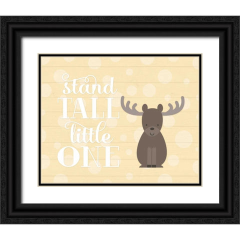 Stand Tall Moose Black Ornate Wood Framed Art Print with Double Matting by Robinson, Tamara