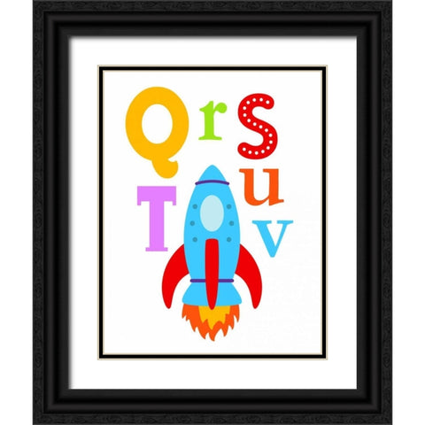 Transportation QRSTUV Black Ornate Wood Framed Art Print with Double Matting by Robinson, Tamara