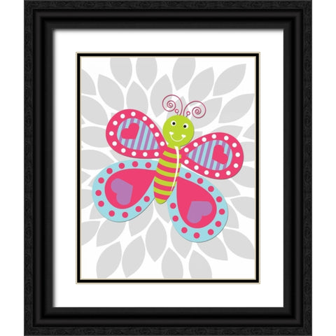 Lovebug Flower I Black Ornate Wood Framed Art Print with Double Matting by Robinson, Tamara