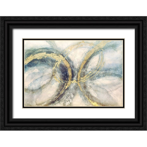 Breath and Awareness Black Ornate Wood Framed Art Print with Double Matting by Dundon, Denise