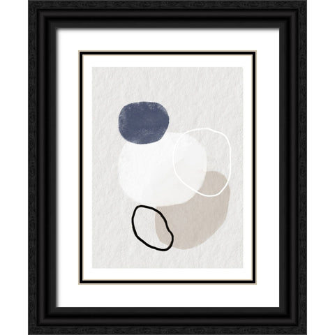 Stones II Black Ornate Wood Framed Art Print with Double Matting by Dundon, Denise