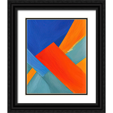 House of Cards Black Ornate Wood Framed Art Print with Double Matting by Dundon, Denise