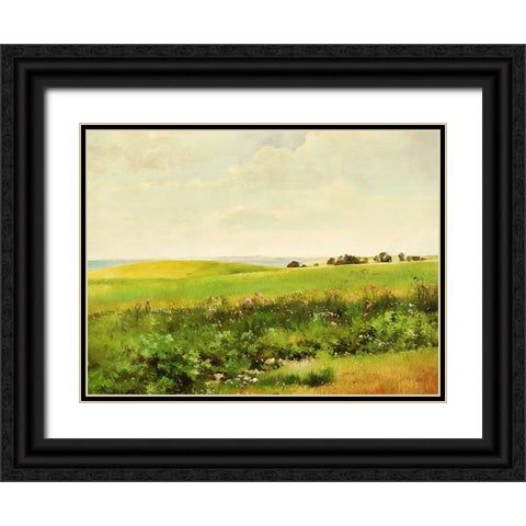 Summer Lands Black Ornate Wood Framed Art Print with Double Matting by Dundon, Denise