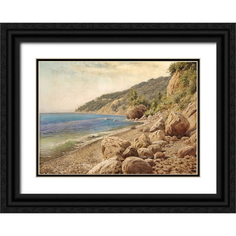 Sandstone Beach Black Ornate Wood Framed Art Print with Double Matting by Dundon, Denise