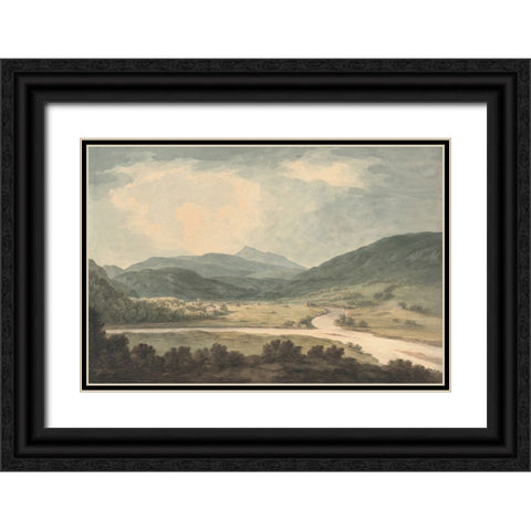 River Lands Black Ornate Wood Framed Art Print with Double Matting by Dundon, Denise