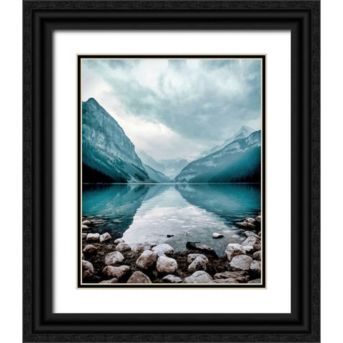 Glacial Lake Black Ornate Wood Framed Art Print with Double Matting by Dundon, Denise