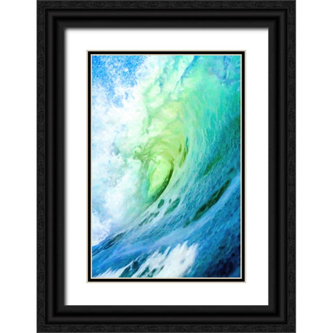 Surfs Up Black Ornate Wood Framed Art Print with Double Matting by Dundon, Denise
