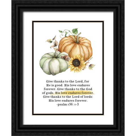 His Love Endures Forever Black Ornate Wood Framed Art Print with Double Matting by Wieners, Valerie