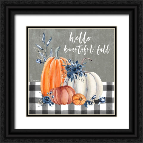 Hello Beautiful Fall Black Ornate Wood Framed Art Print with Double Matting by Wieners, Valerie