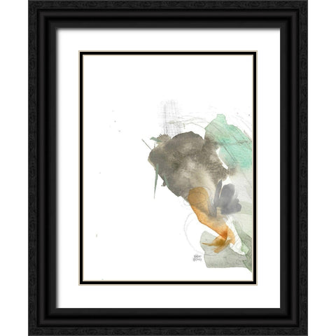 Earthy Abstract VI Black Ornate Wood Framed Art Print with Double Matting by Wieners, Valerie