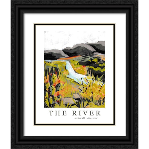 The River Black Ornate Wood Framed Art Print with Double Matting by Wieners, Valerie