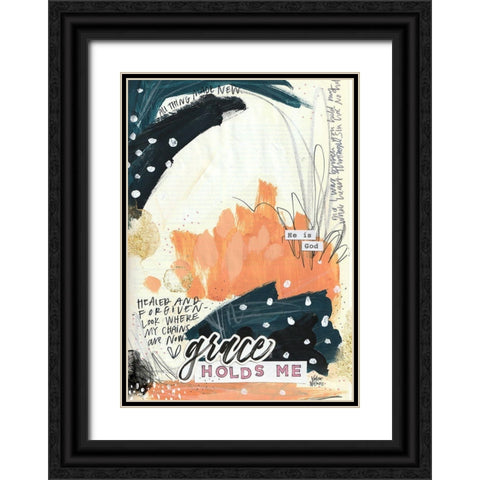 Grace Holds Me Black Ornate Wood Framed Art Print with Double Matting by Wieners, Valerie