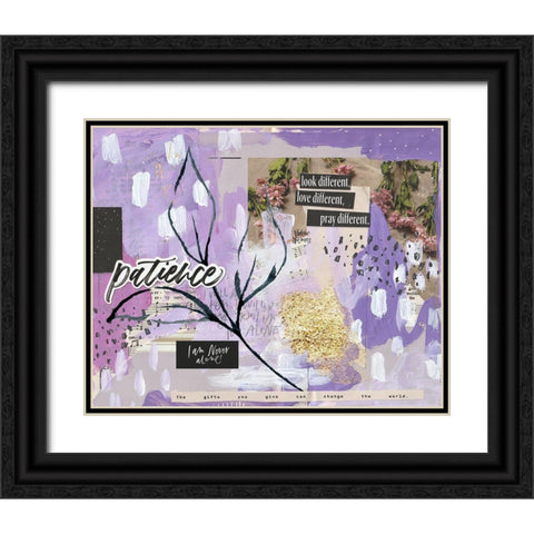 Patience Black Ornate Wood Framed Art Print with Double Matting by Wieners, Valerie