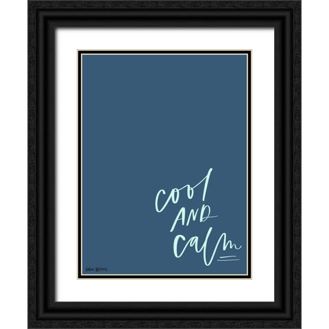 Cool and Calm Black Ornate Wood Framed Art Print with Double Matting by Wieners, Valerie