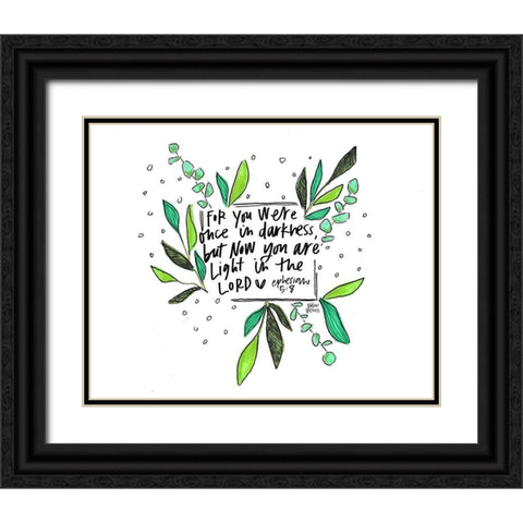 Once in Darkness Black Ornate Wood Framed Art Print with Double Matting by Wieners, Valerie