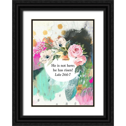 He Has Risen Black Ornate Wood Framed Art Print with Double Matting by Wieners, Valerie