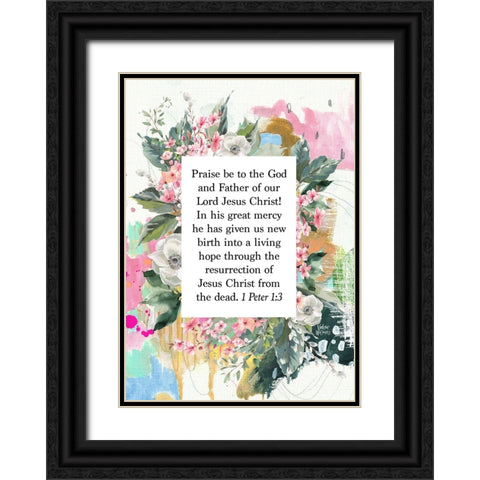 Praise Be Black Ornate Wood Framed Art Print with Double Matting by Wieners, Valerie