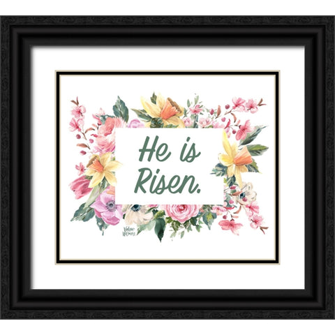 He is Risen Black Ornate Wood Framed Art Print with Double Matting by Wieners, Valerie