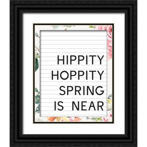 Hippity Hoppity Black Ornate Wood Framed Art Print with Double Matting by Wieners, Valerie