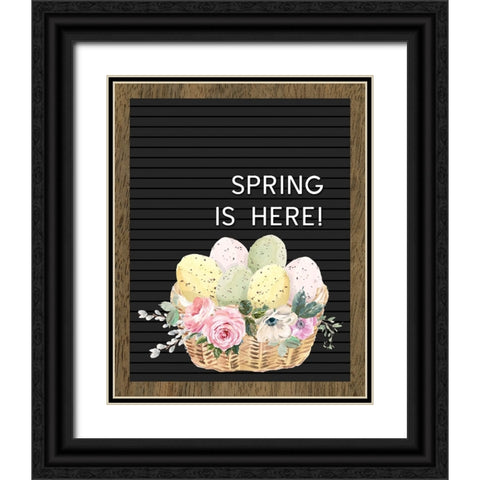 Spring is Here Black Ornate Wood Framed Art Print with Double Matting by Wieners, Valerie