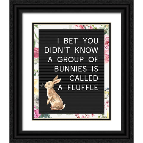 Fluffle Black Ornate Wood Framed Art Print with Double Matting by Wieners, Valerie