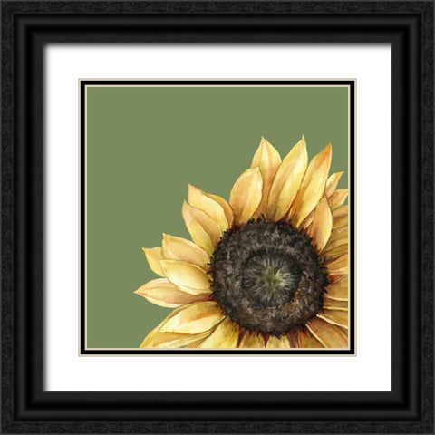 Sunflower Black Ornate Wood Framed Art Print with Double Matting by Wieners, Valerie