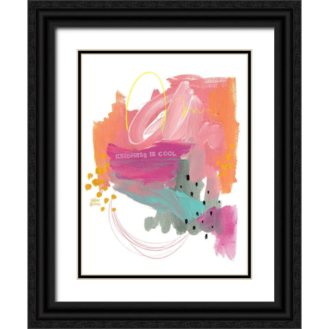 Kindness is Cool Black Ornate Wood Framed Art Print with Double Matting by Wieners, Valerie