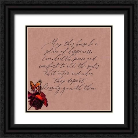 May This House Black Ornate Wood Framed Art Print with Double Matting by Burney, Yvonne Coleman