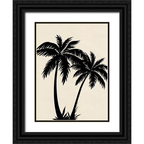Palm Trees Black Ornate Wood Framed Art Print with Double Matting by Burney, Yvonne Coleman