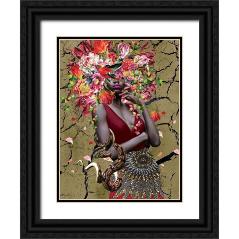 Mother Nature Black Ornate Wood Framed Art Print with Double Matting by Burney, Yvonne Coleman