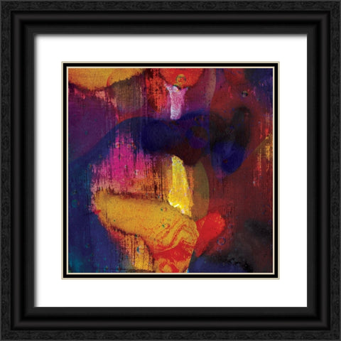 Liquid Drops Black Ornate Wood Framed Art Print with Double Matting by Burney, Yvonne Coleman