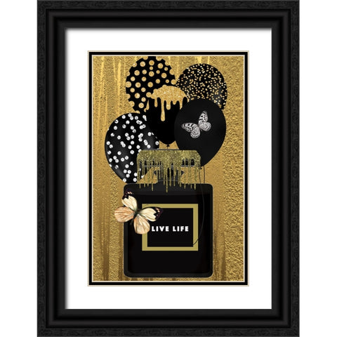 Gold and Black Black Ornate Wood Framed Art Print with Double Matting by Burney, Yvonne Coleman