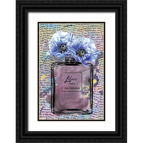 Lilac Black Ornate Wood Framed Art Print with Double Matting by Burney, Yvonne Coleman