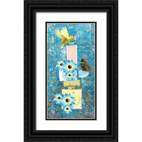 Splash I Black Ornate Wood Framed Art Print with Double Matting by Burney, Yvonne Coleman