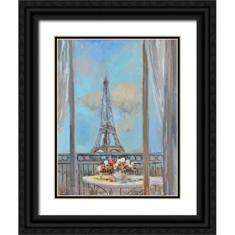 Tower View Black Ornate Wood Framed Art Print with Double Matting by Yellow Cafe