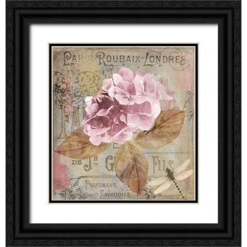 Jardin Rouge II Black Ornate Wood Framed Art Print with Double Matting by Sommers, Mindy