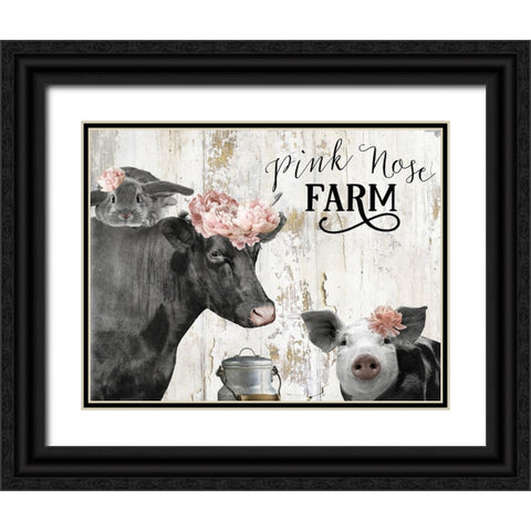 Pink Nose Farm I Black Ornate Wood Framed Art Print with Double Matting by Sommers, Mindy