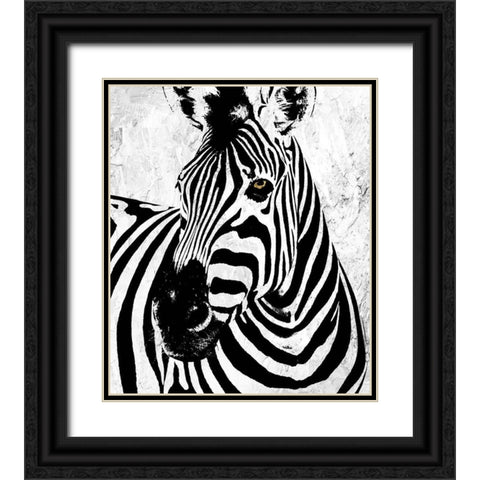 Zebra Black Ornate Wood Framed Art Print with Double Matting by Sommers, Mindy