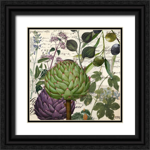 Taormina II Black Ornate Wood Framed Art Print with Double Matting by Sommers, Mindy