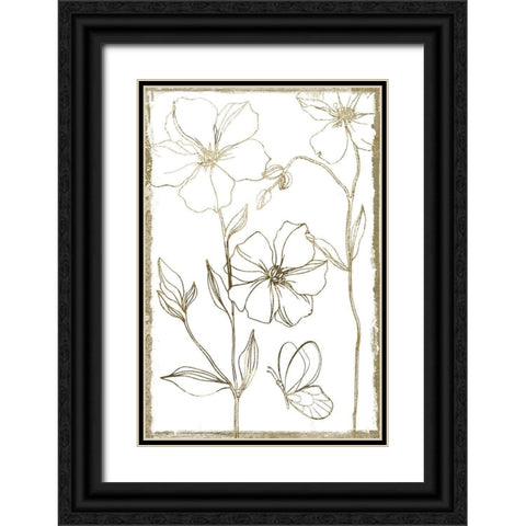 Gold Philosophy II Black Ornate Wood Framed Art Print with Double Matting by Sommers, Mindy