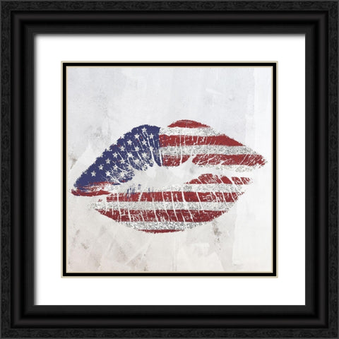 American Kiss Black Ornate Wood Framed Art Print with Double Matting by Sommers, Mindy