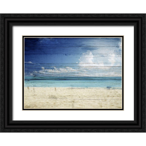 Beach Black Ornate Wood Framed Art Print with Double Matting by Sommers, Mindy