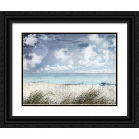 Cloudy Beach Black Ornate Wood Framed Art Print with Double Matting by Sommers, Mindy