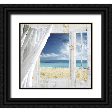 Summer Me Black Ornate Wood Framed Art Print with Double Matting by Sommers, Mindy