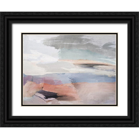 Oasis Black Ornate Wood Framed Art Print with Double Matting by Sommers, Mindy