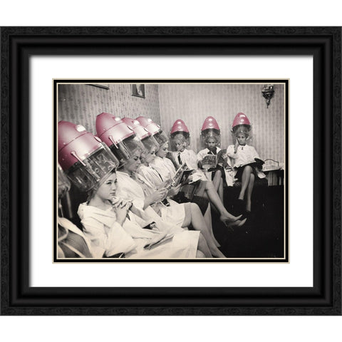 Hair Dryers Black Ornate Wood Framed Art Print with Double Matting by Sommers, Mindy