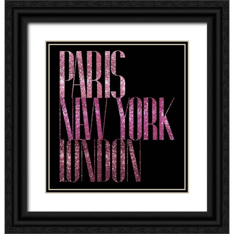 Sparkling Cities Black Ornate Wood Framed Art Print with Double Matting by Sommers, Mindy