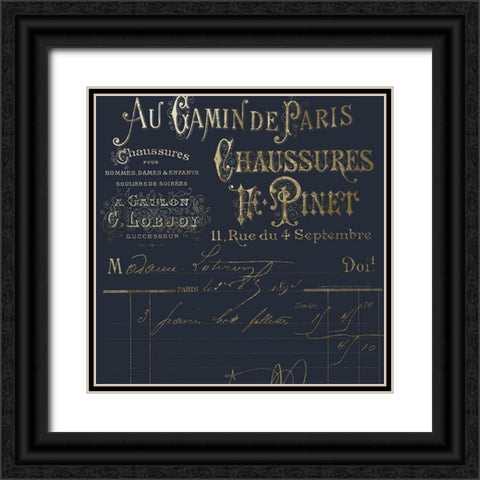 Paris Shopping Black Ornate Wood Framed Art Print with Double Matting by Sommers, Mindy