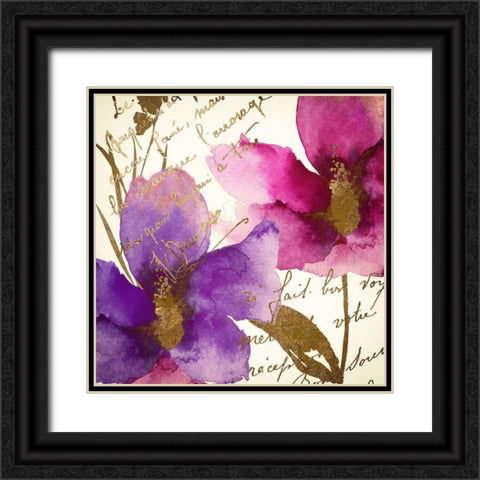 Pink and Purple Black Ornate Wood Framed Art Print with Double Matting by Sommers, Mindy